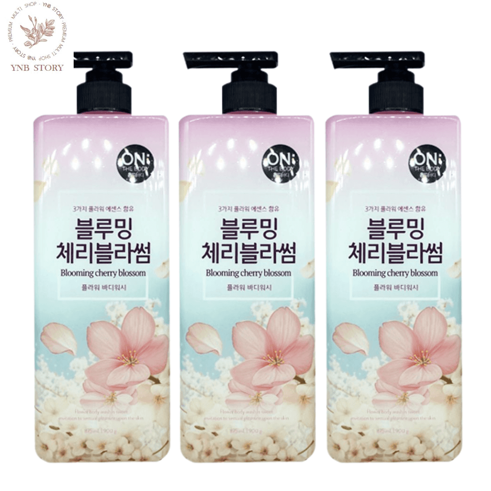 온더바디 플라워 블루밍 체리블라썸 바디워시g 900 3개입 : 와이엔비 스토어
