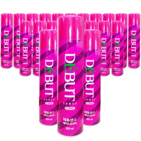 드봉 데뷰 센스 스프레이 후로럴향 300ml x 24개 헤어젤 왁스 헤어고정 : 아란다솜