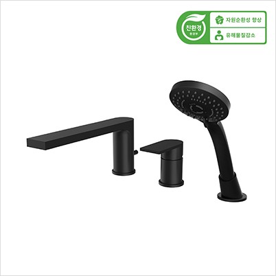 GB-9016HL(BK) (Long Spout) 블랙 3홀 긴토수구 샤워욕조수전 고급 욕실 화장실수전 : 리빙포인트20