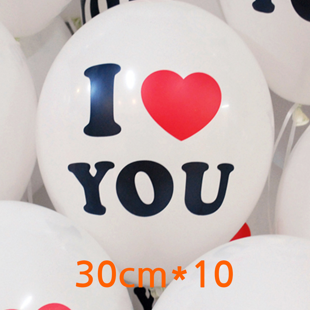 30cm 청혼 이벤트 아이러브유 풍선 화이트 100일풍선 : 낭보스토어