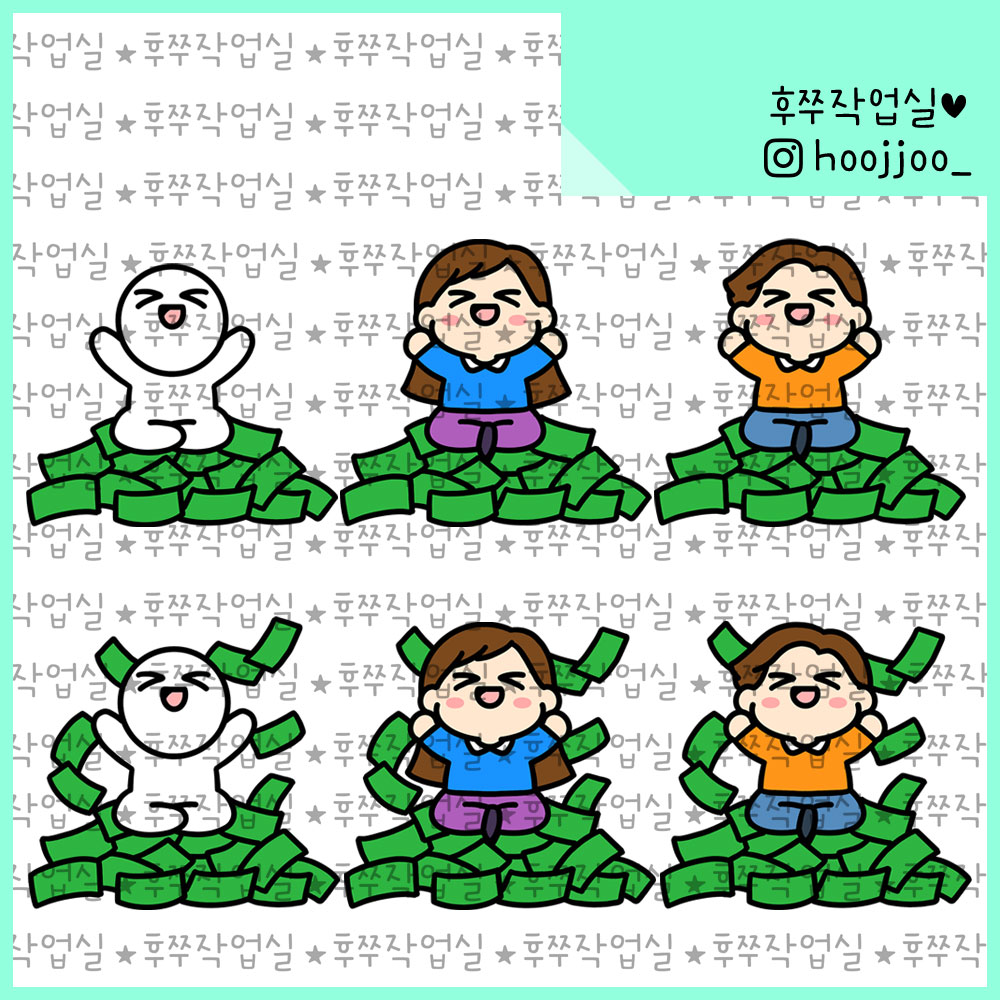 [토퍼아이콘] 돈방석 세트 EJ0004 : 후쭈작업실