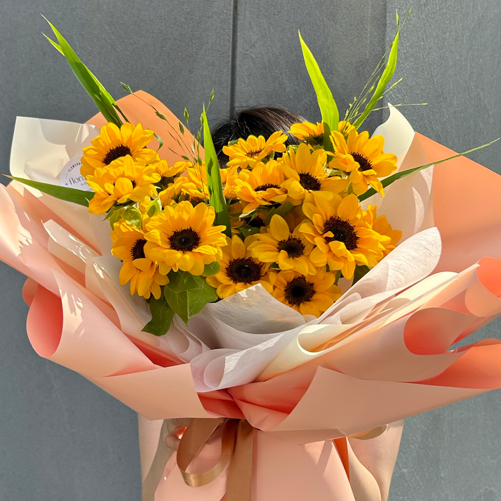 제철꽃 해바라기 대형 꽃다발 프로포즈 화병 축하 생일 개업 생화택배 : 김종희플로라