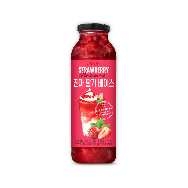 다농원 진짜 딸기 베이스 950g : 빅커피스토어