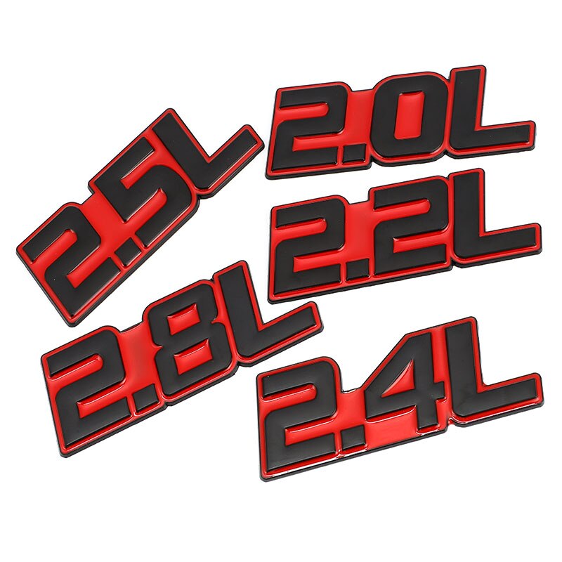 자동차 스티커 2.0L 2.2L 2.4L 2.5L 2.8L 엠블럼 배지 데칼 for 도요타 Mercedes Mazda 닛산 BMW Audi Honda Hyundai Ford ge : 솔유니크
