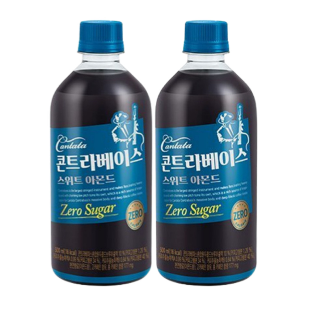 칸타타 콘트라베이스 스위트아몬드 제로슈거 커피 500ml 12페트 : 랜선스토어