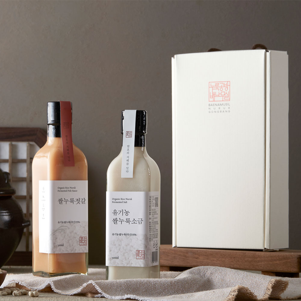 유기농 쌀누룩 소금&젓갈 300ml 세트 천연조미료, 저염식식단 : 누룩공방 배나무실