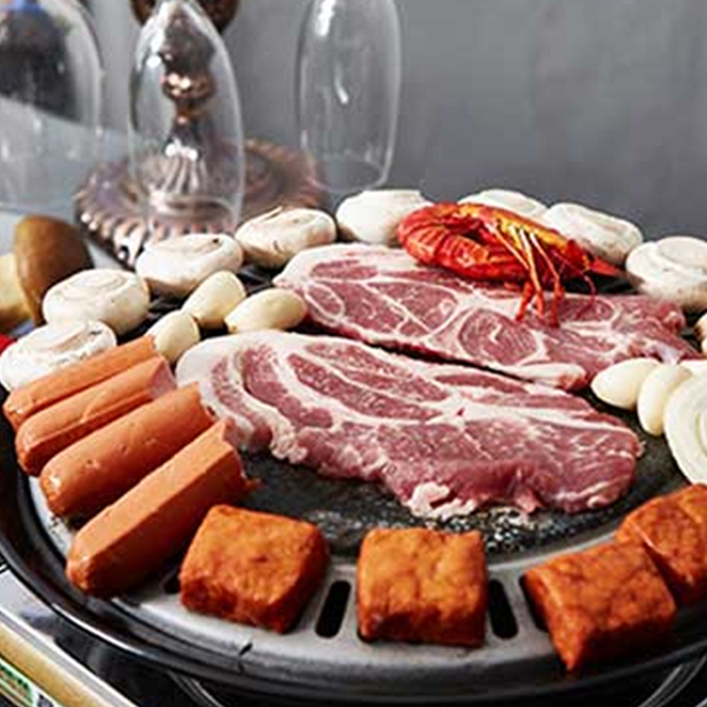 삼겹살 캠핑 원형 돌판 자연석돌판 돌불판 32cm : JJ공간