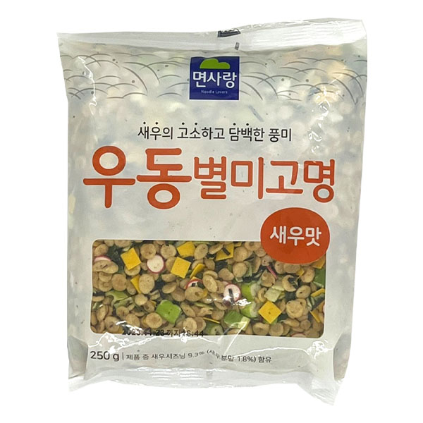 면사랑 우동별미고명(새우맛) 250g : 씨그린푸드