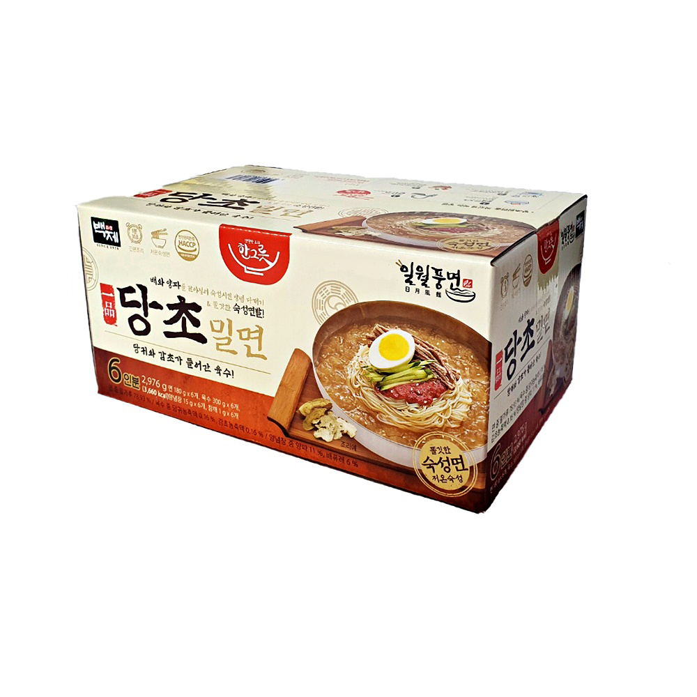 백제 일월풍면 당초밀면 496g x 6입 코스트코 : 다온미니샵