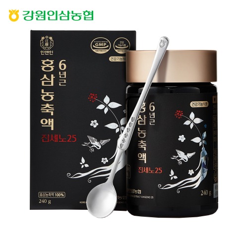 강원 인삼 농협 홍삼 농축액 진세노25 240g 6년근 진액 100% 달임액 홍삼정 부모님 선물 : 홍천앤