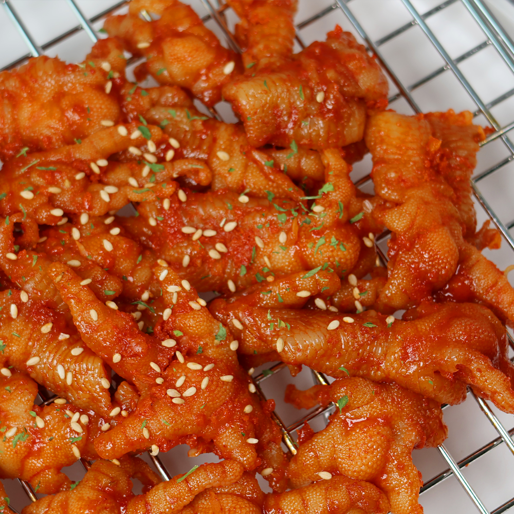 무뼈닭발 매운맛 직화 숯불 뼈없는 닭발 [250g, 300g] : 미네이션