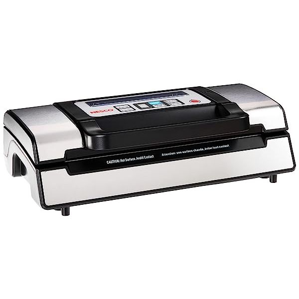 Nesco 네스코 디럭스 푸드 VS-12 진공 씰러 130와트 키트 가방 뷰잉 뚜껑 컴팩트 실버 : 레트로블랑