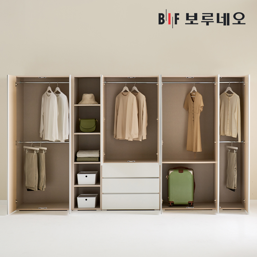 보루네오 비키 드레스룸 시스템장 옷장 시스템 가구 1200 A세트 : 보루네오 BIF