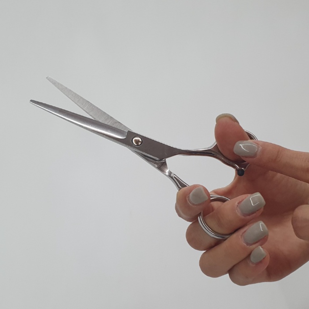 미용실 이발소 스텐 셀프 앞머리 자르기 일자가위 장력조절 이용 미용 커트 가위 : 에코 드리미
