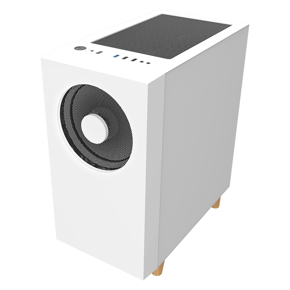 마이크로닉스 우퍼 미니 PC케이스 EM1-Woofer 화이트 : 마이크로닉스 총판