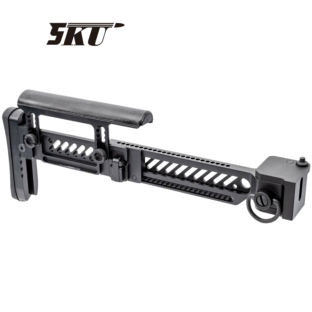5KU Zenitco PT-5 Side Folding Stock BK For Tokyo Marui AKM GBB (마루이 AKM 전용 제니트코 PT5 사이드 폴딩 스톡 블랙) : 블랙옵스