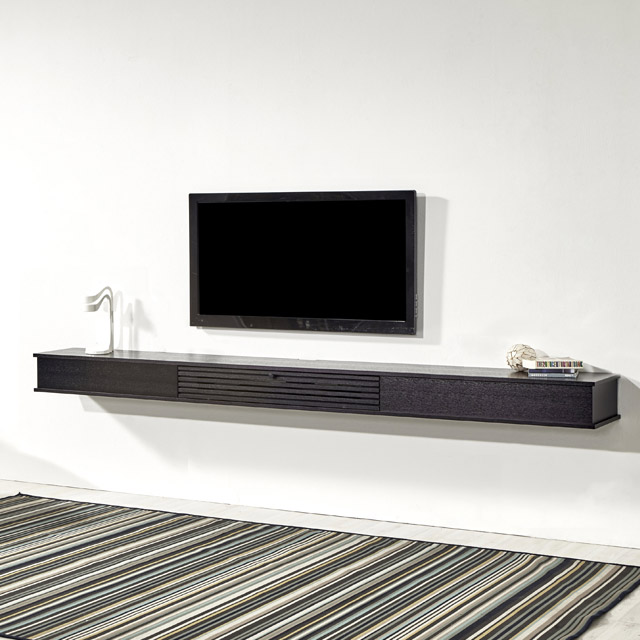 선반여왕 벽걸이 TV거실장 티브이다이 티비선반 블랙 2200mm : 미래에스엠