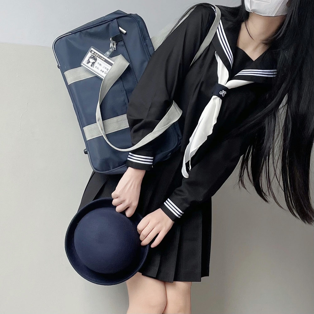 블랙 전통 일본 세트 세라복 코스프레 여자 옷 일본교복 졸업사진 졸사 : 추억선물샵