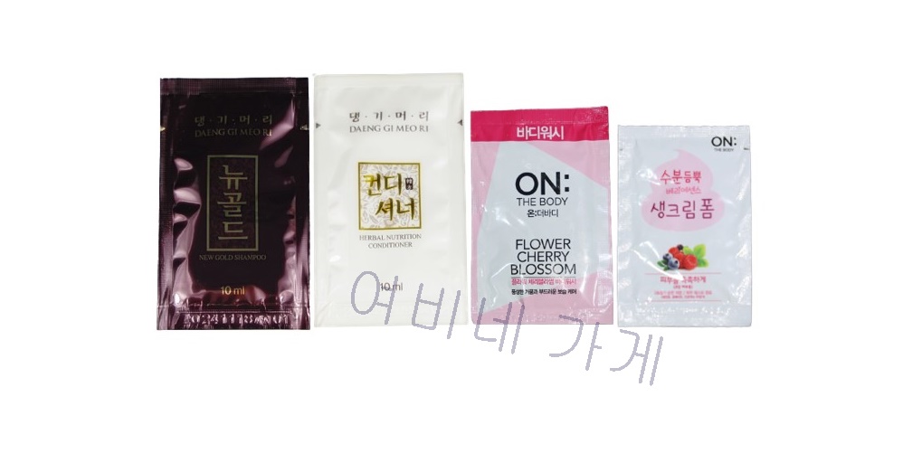 일회용 샴푸 린스 바디 폼클렌징 세트 여행용 휴대용 120개 : 여비네 가게