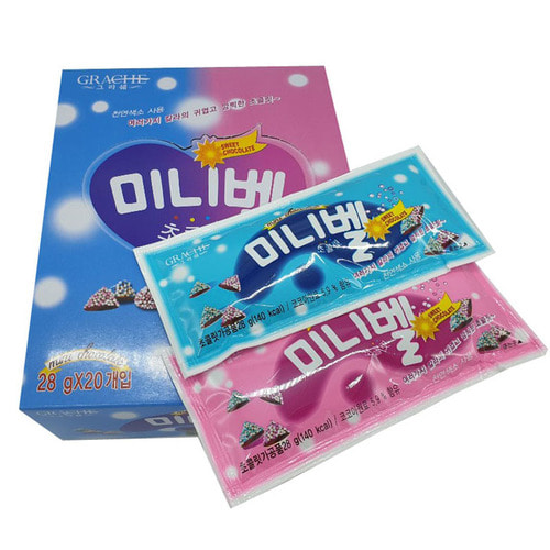 그라쉐 미니벨 초콜릿 28g 20개입 초코볼 : 싸군과자몰