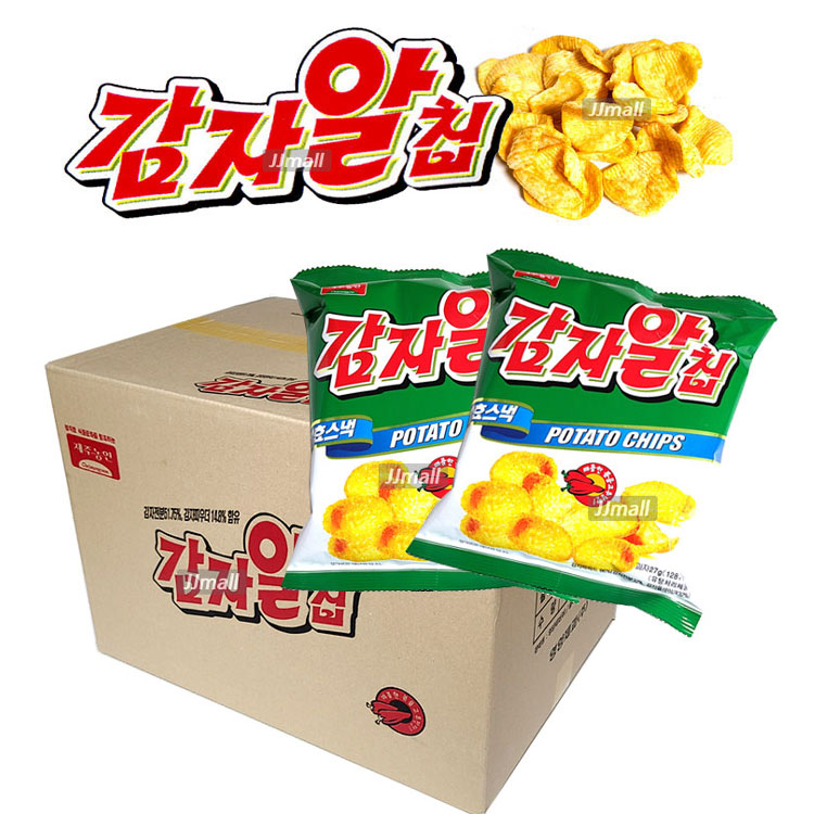 감자알칩 1박스 40봉 발효스낵 캠핑 여행 학교 소풍 학원 유치원 간식 스낵 과자 군것질 포테이토 칩스 : 제이제이몰JJ