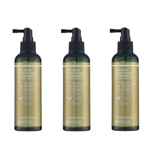 3개/탈모 완화 기능 맥주효모 어성초 비오틴 카페인 헤어 두피 토닉 에센스 200ml : 닥터마이스킨
