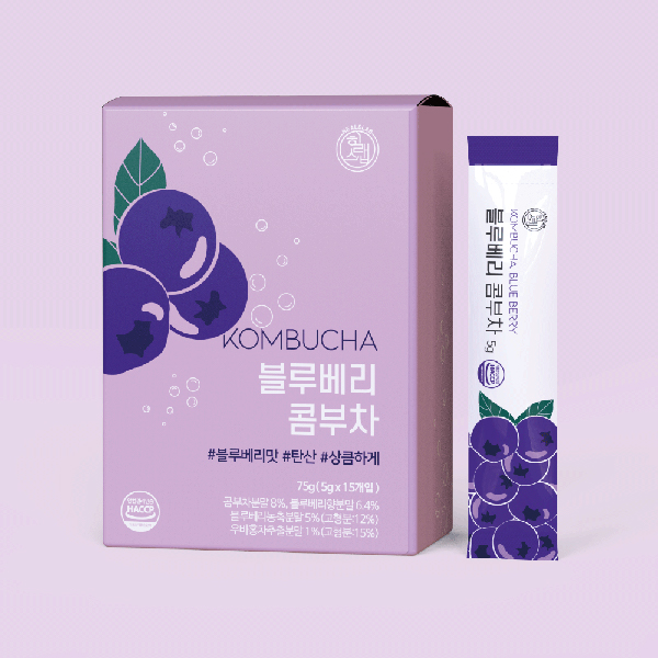 힐스랩 블루베리 콤부차 75g(5gx15개입) 다이어트차 발효음료 : 메디크로스랩 공식스토어