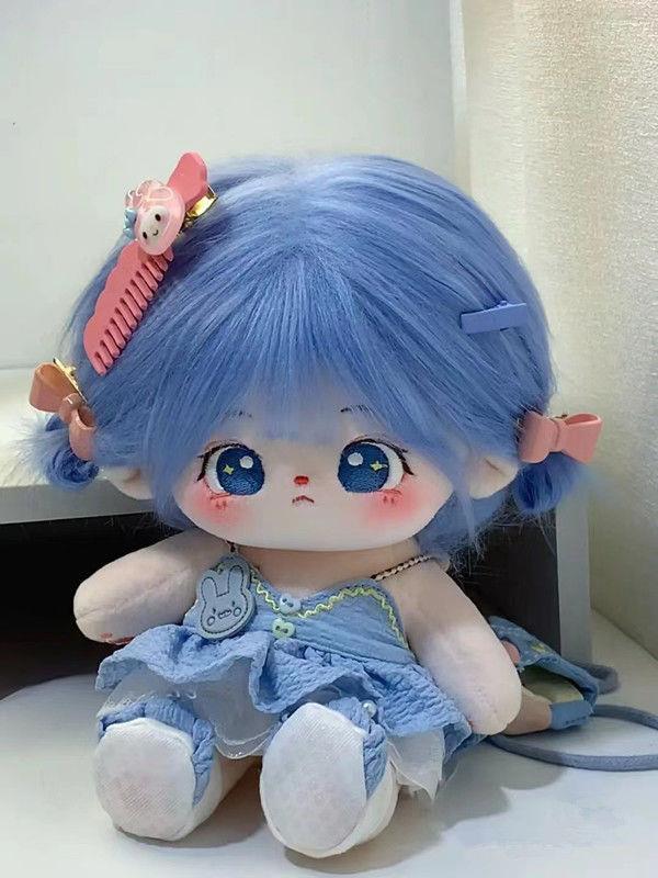 무속성솜인형 20cm 무속성 인형 아이돌 솜깅이 블루헤어 세트 : 썸원라이크유