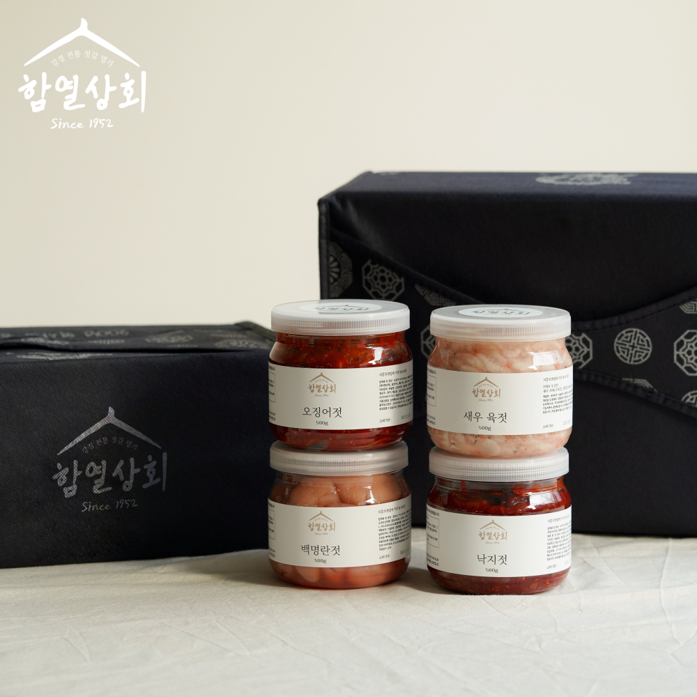 강경 함열상회 4종 프리미엄 젓갈 선물세트 고객선택형 500g 새우젓 명란젓 명절 선물 : 강경함열상회