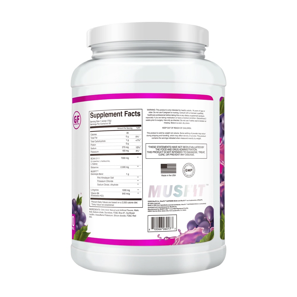 머스핏 슈프림 BCAA 파우더 아미노산 2종 헬스부터스 1.35kg : 피스파파