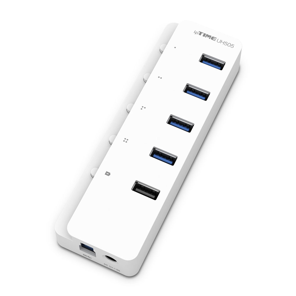 아이피타임 UH505 5포트 USB허브 (USB3.0+충전전용) 개별전원 : 신디넷