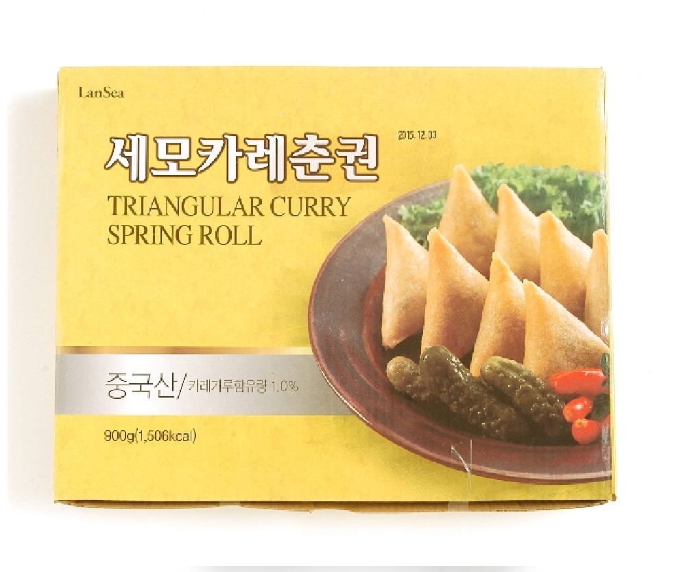 랜시푸드 세모카레춘권 900g 60개입 스프링롤 카레 춘권 튀김만두 : 그린푸드마켓