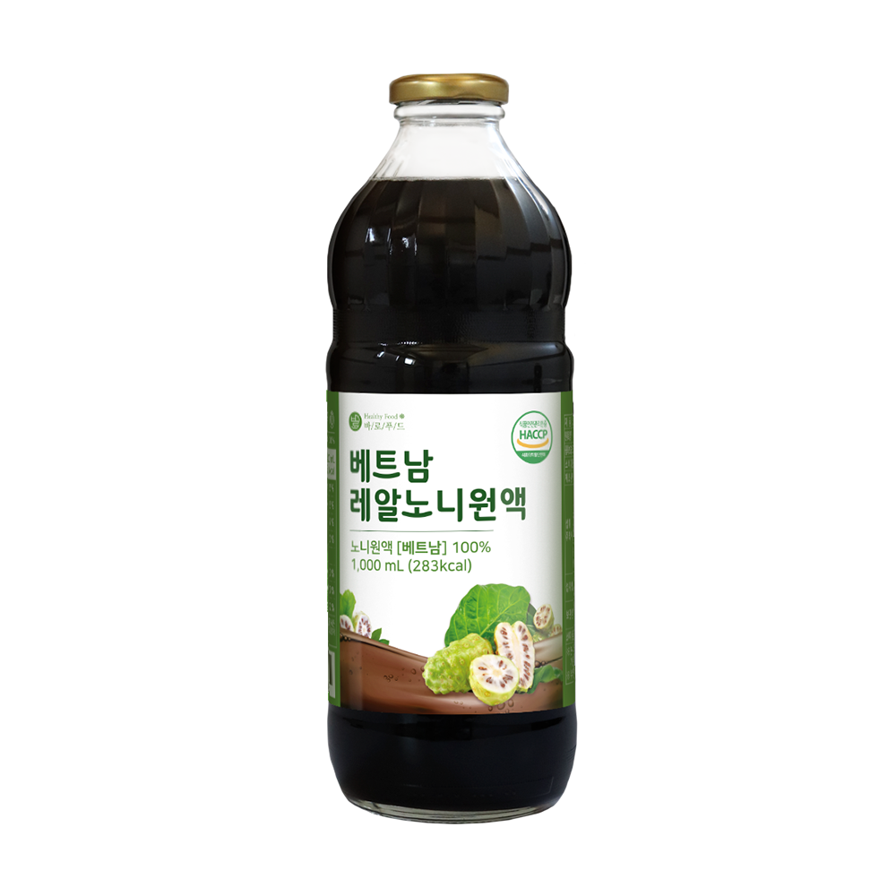 바로푸드 4320시간 발효액 숙성 저온착즙 베트남 레알노니 원액 주스 1L 1병 : 올바로푸드