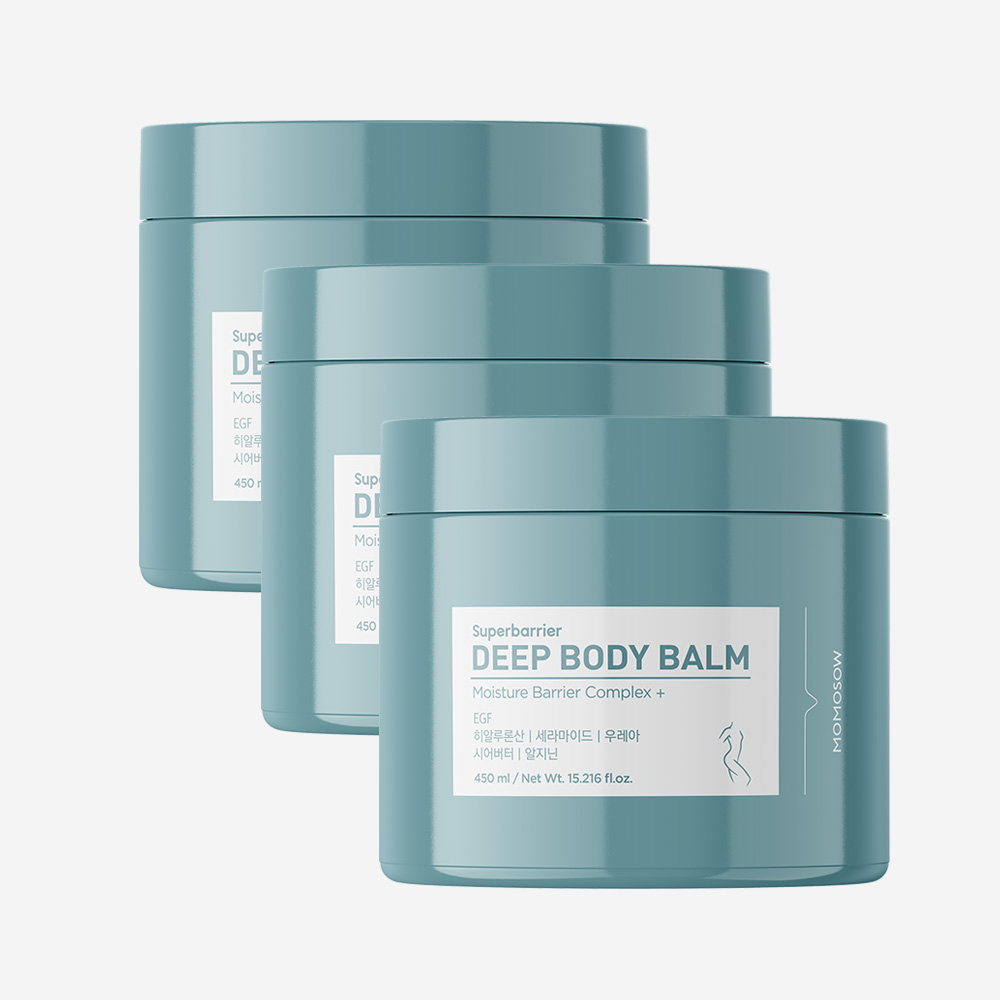 모모쏘우 슈퍼배리어 딥 바디크림 / 고농축 바디크림 튼살 악건성 베이비파우더, 450ml, 3개 : 쓰리피치
