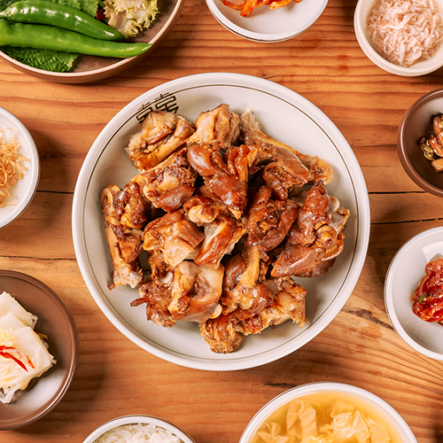 삼대가 한방육수 쫄깃한 미니족발 국내산 900g(통족발)+새우젓증정 : 삼대가족발