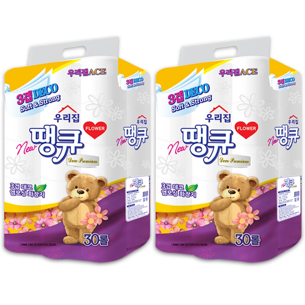 1+1 땡큐 화장지 두루마리 두루말이 휴지 업소용 15미터 30롤 : 앰앤제이