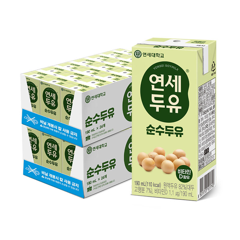 연세두유 순수두유 190ml, 48개 : 연세유업 직영스토어