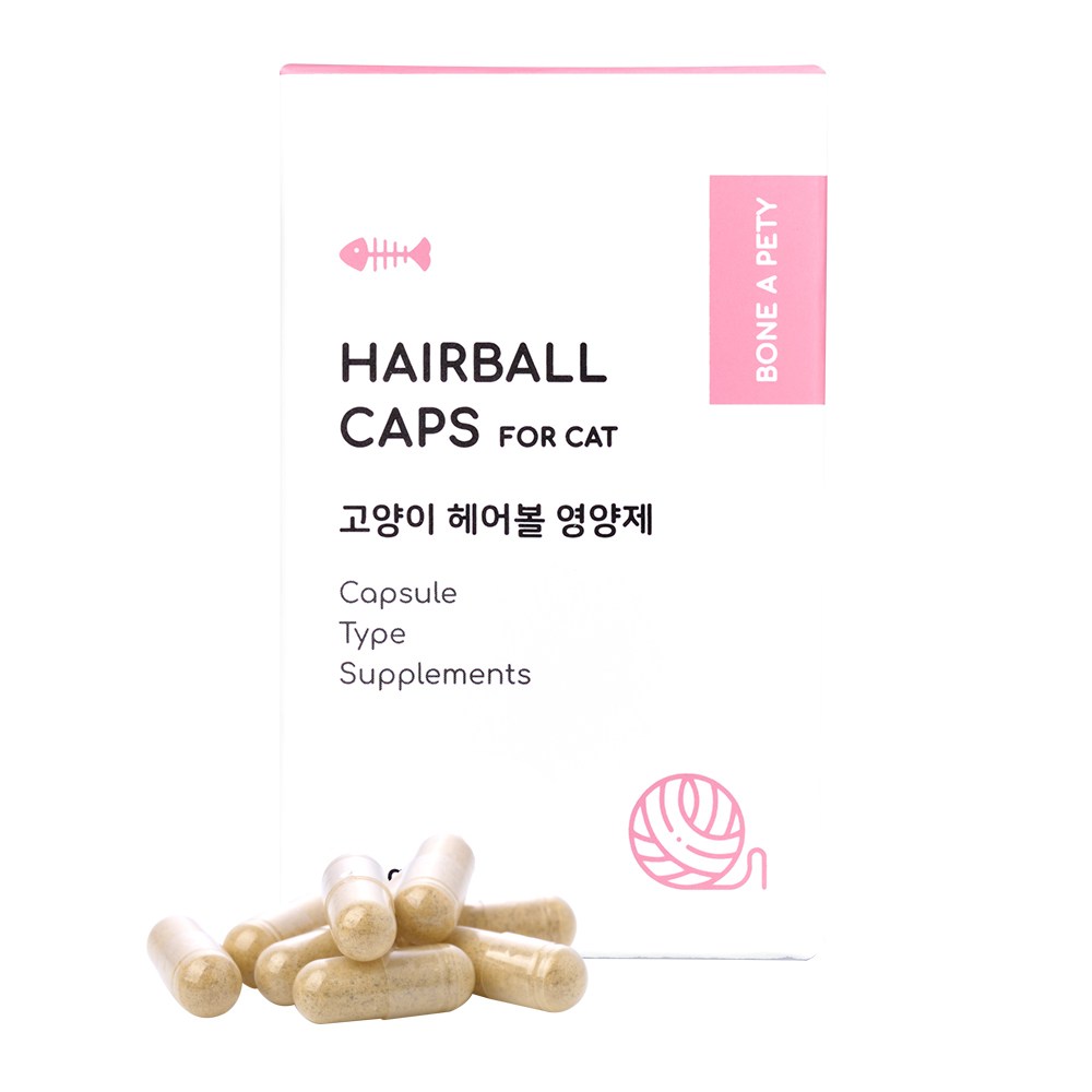 본아페티 고양이 헤어볼 종합 영양제 헤어볼캡스 반려묘 실 뭉치 구토 60정 1개 : 가성비 추천 인스토어