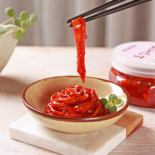 콩잎 장아찌 김치 삭힌 된장양념 국내산 경상도 400g : 3대맛찬