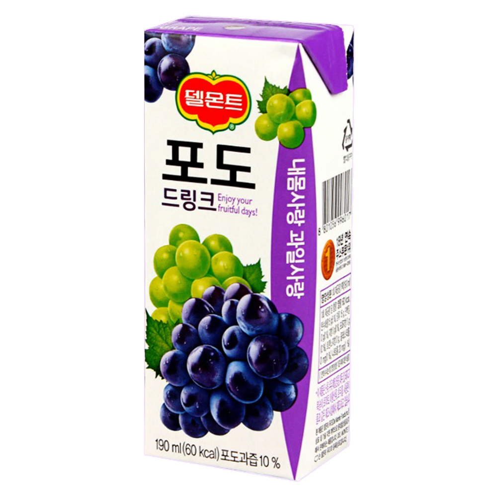 델몬트 드링크 주스 오렌지 포도 미닛메이드 조이 사과 망고 190ml 32팩 팩음료 : 삼원상사몰