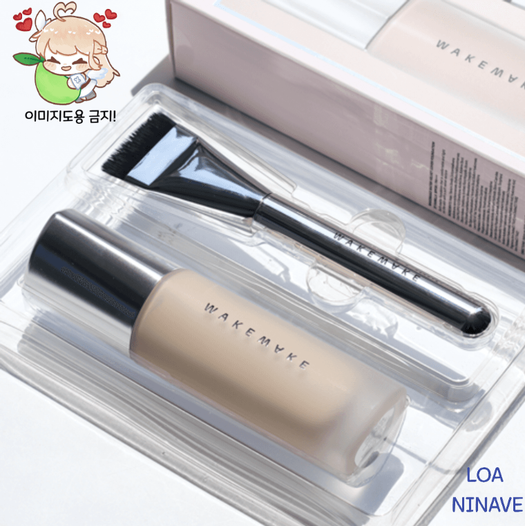 웨이크메이크 워터 벨벳 커버 파운데이션 +스파츌라브러쉬 SPF30 파데 : 로아니나브