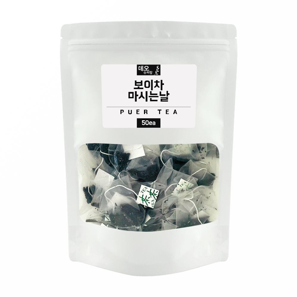 데오슈퍼팜 차 마시는 날 보이차 삼각티백망 티백차 1.2g X 50개입 : 데오슈퍼팜