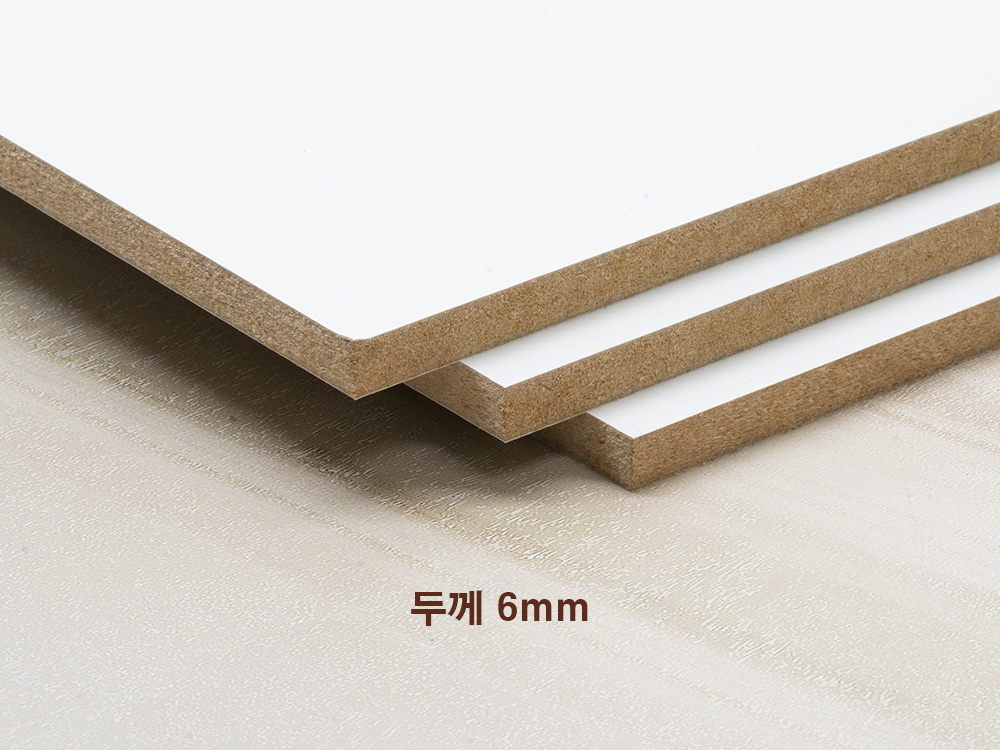 MDF 6T 화이트 무광 양면필름코팅 주문제작 재단 얇은 합판 판대기 100x100 : 로디픽