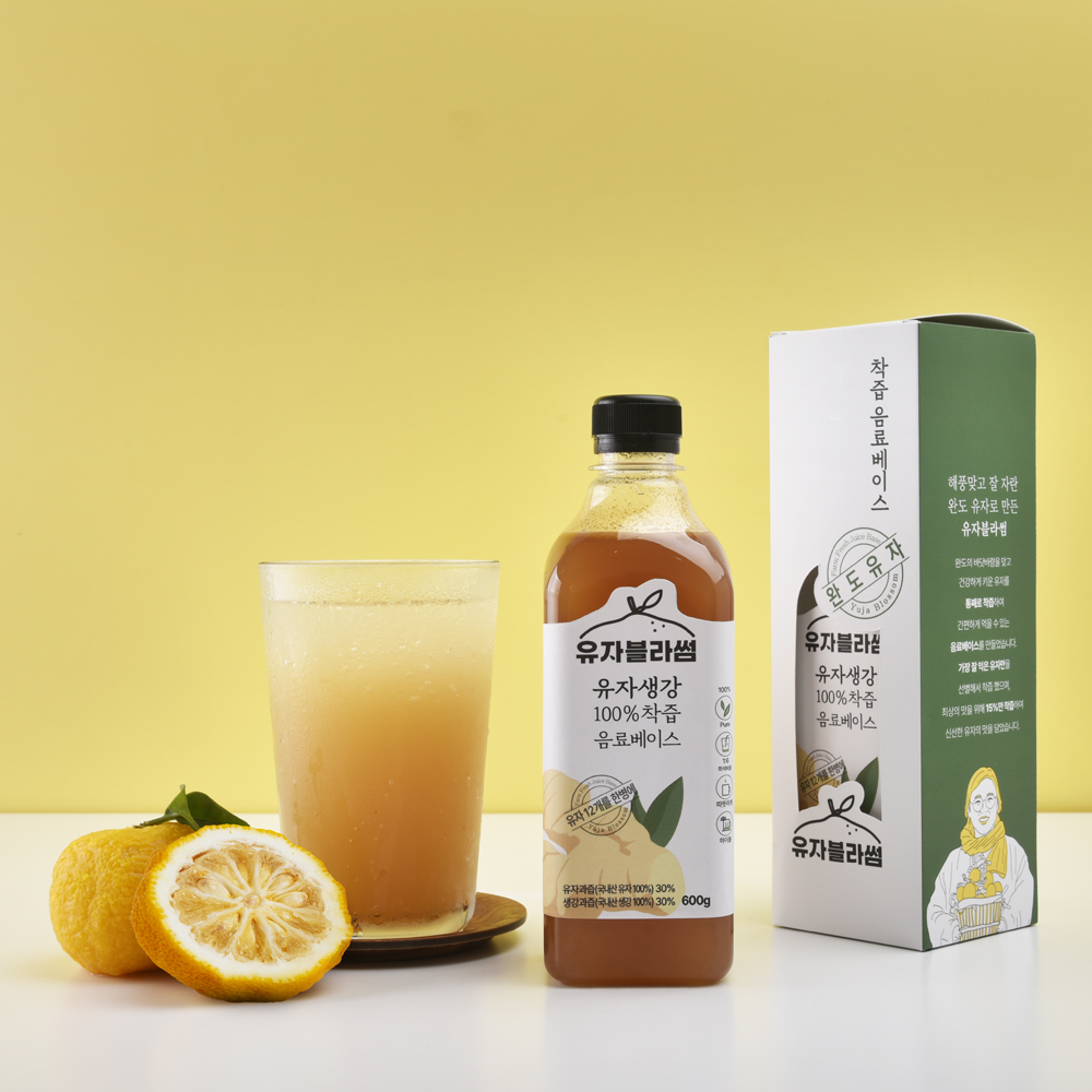 유자발전소 유자블라썸 600g 하이볼 에이드 음료베이스 유자청 유자 원액 즙 임산부 저당 : 유자발전소
