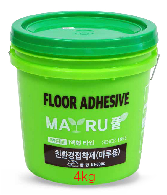 마루풀친환경 원목마루 및 마루 접착제/마루본드/DIY/1-1.5평시공가능/4kg/ 금정 마루풀/1액형/헤라증정 : 지오데코컴퍼니