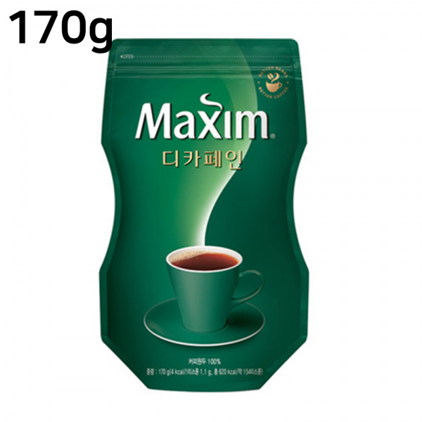 맥심 블랙 디카페인 커피 알 170g 리필 동서 : 포커스굿