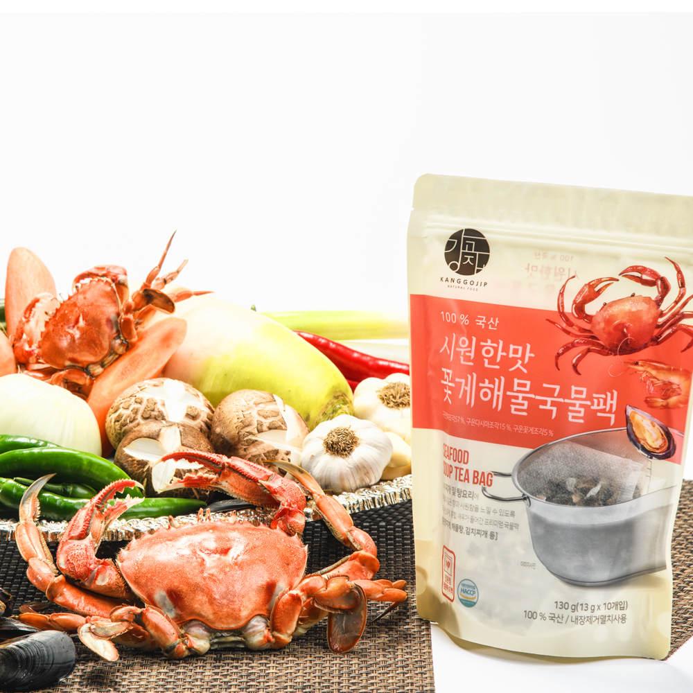 강고집 시원한맛 꽃게 해물 국물팩 130g 1개 : 강고집 스토어