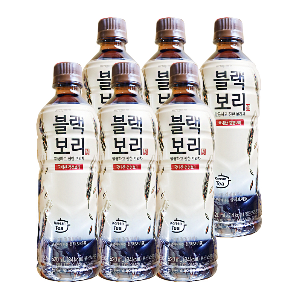 하이트진로 블랙보리 보리차 520ml 6개 음료수 차 : e다올샵