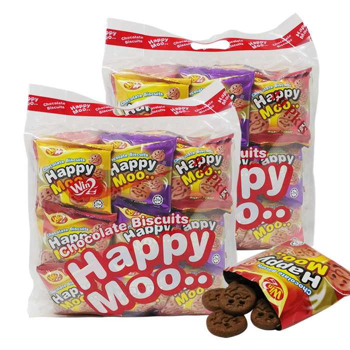 Win2 해피무 초코맛 버터맛 2종 480g (12g x 40개입) 대용량 수입과자 쿠키 : 스낵1번지