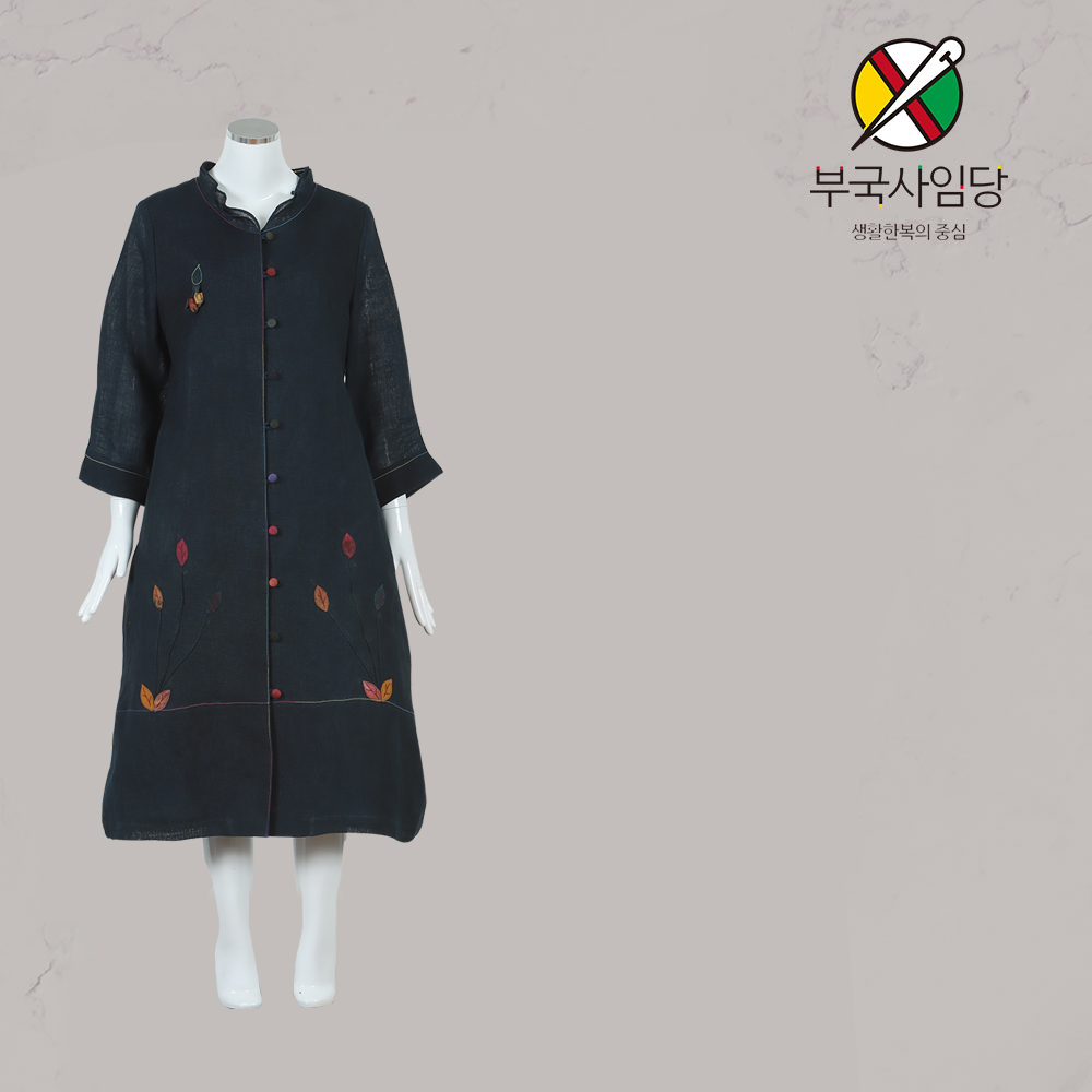 부국사임당 여성생활한복 천연염색 모시원피스 : 부국사임당